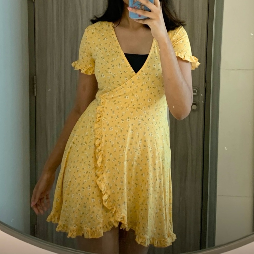 Yellow Pull & Bear Dress
